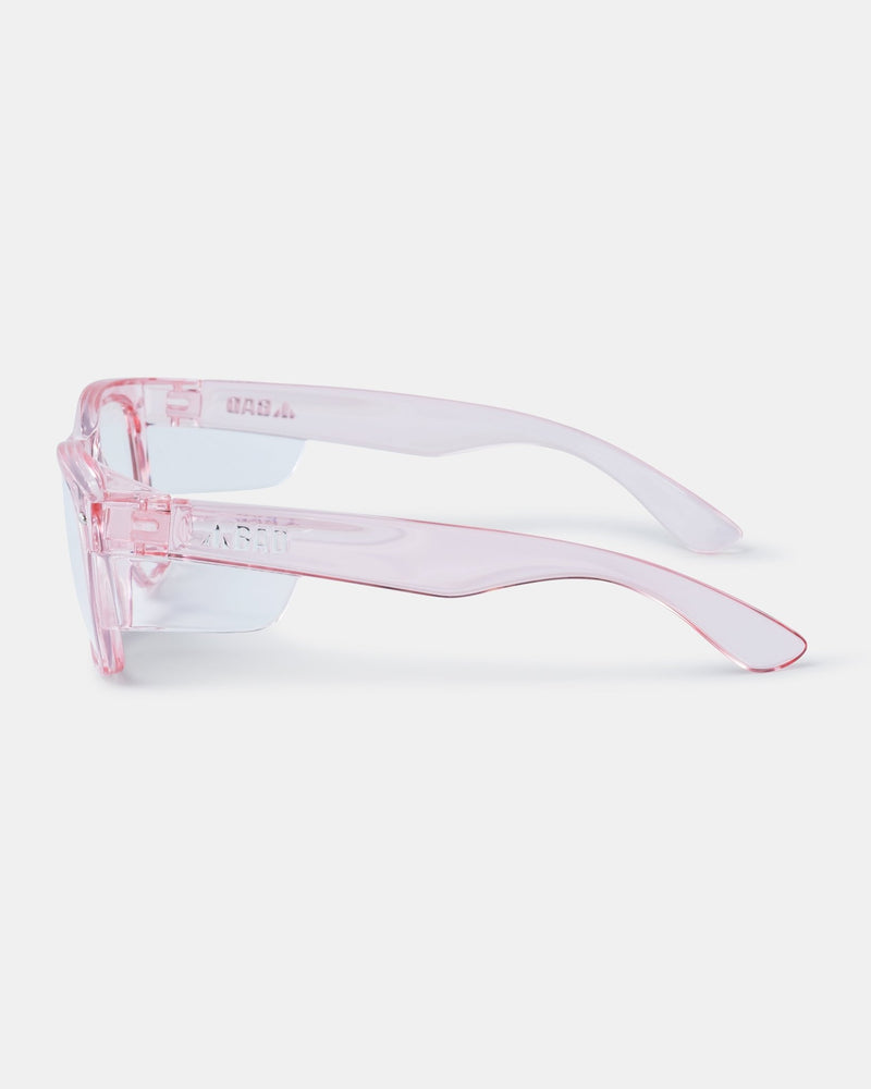 BAD LUCID™ SAFETY GLASSES (PINK/CLEAR) - BAD WORKWEAR