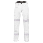 BAD ATTITUDE™ SLIM FIT WHITE NIGHT WORK PANTS WITH 3M TAPE