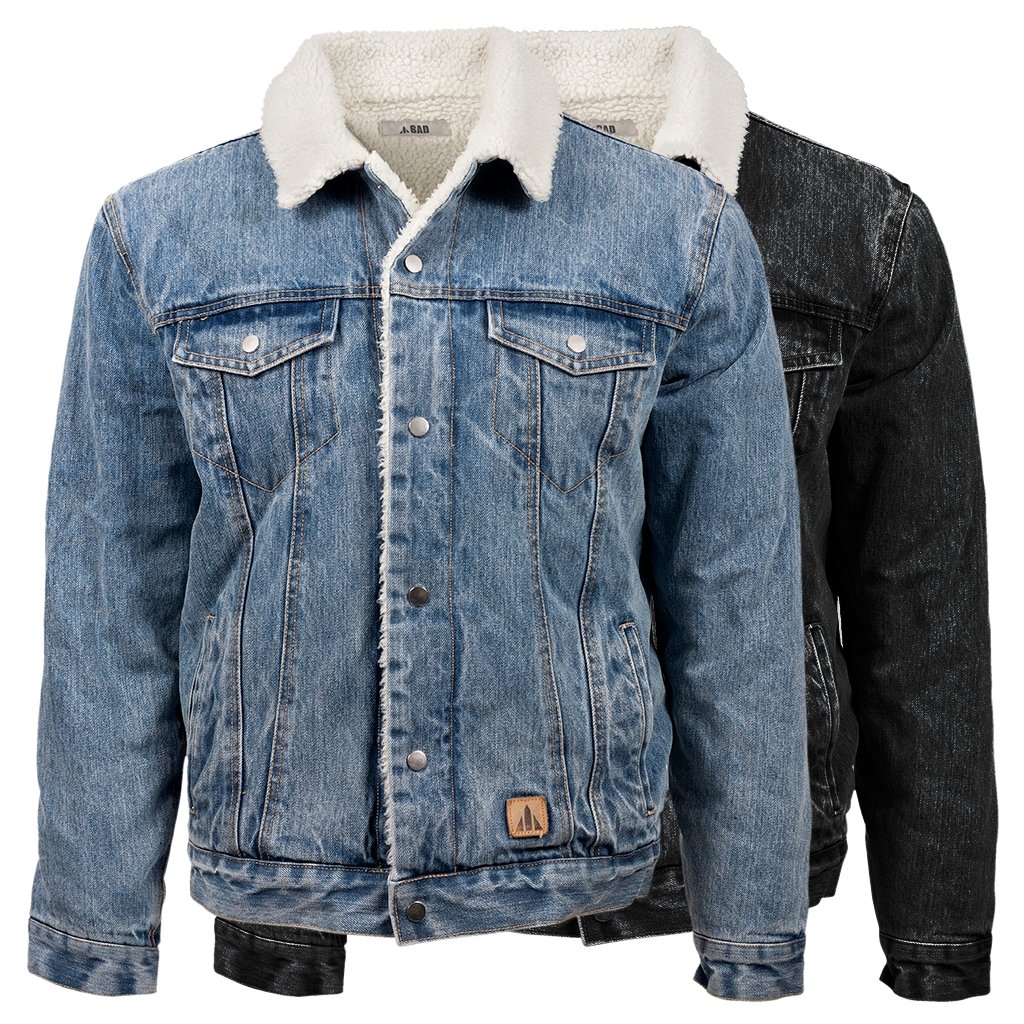 Buy FIILIMER Mens Fleece Lined Jean Jacket Winter Sherpa Windbreaker  Cotton Denim Trucker Jacket Black2 Medium at Amazonin