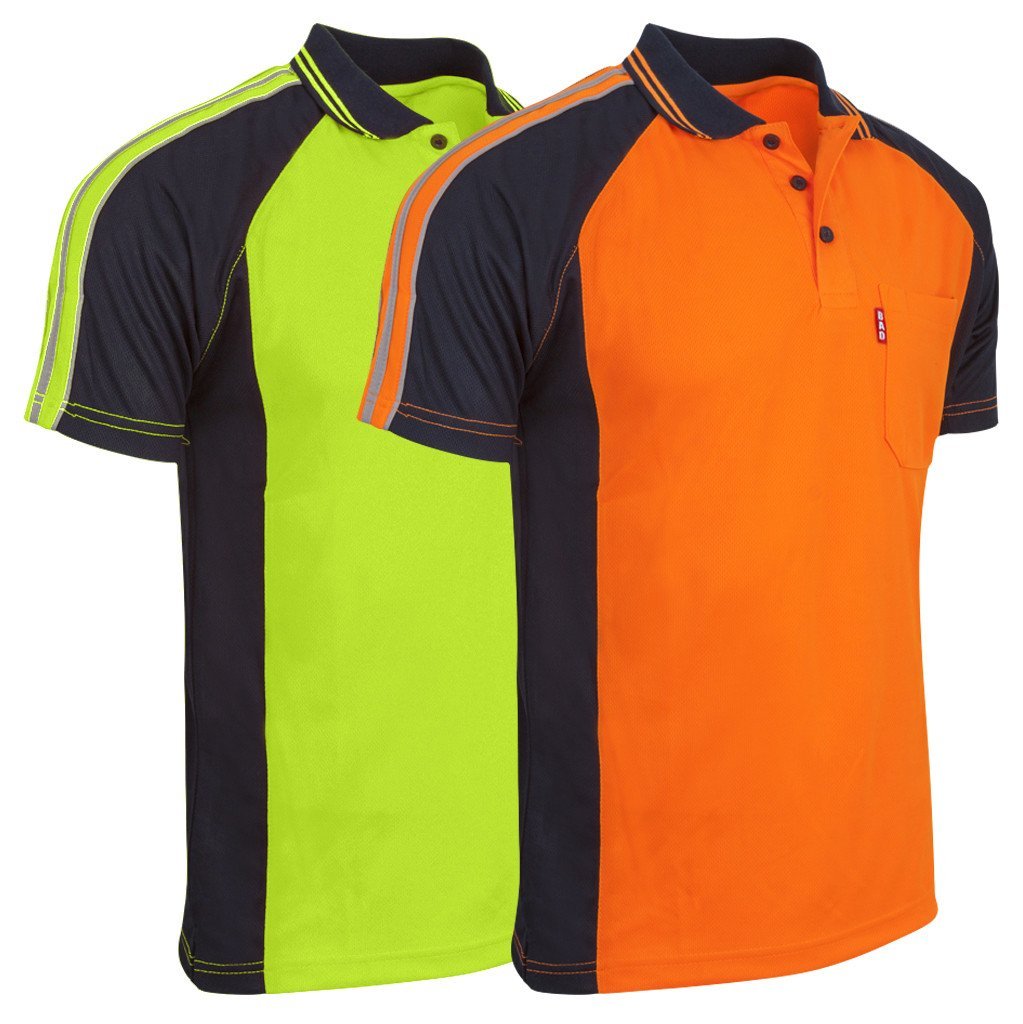 BAD® HI-VIS S/S POLO SHIRT ANTI-BACTERIAL BREATHABLE - Main Image