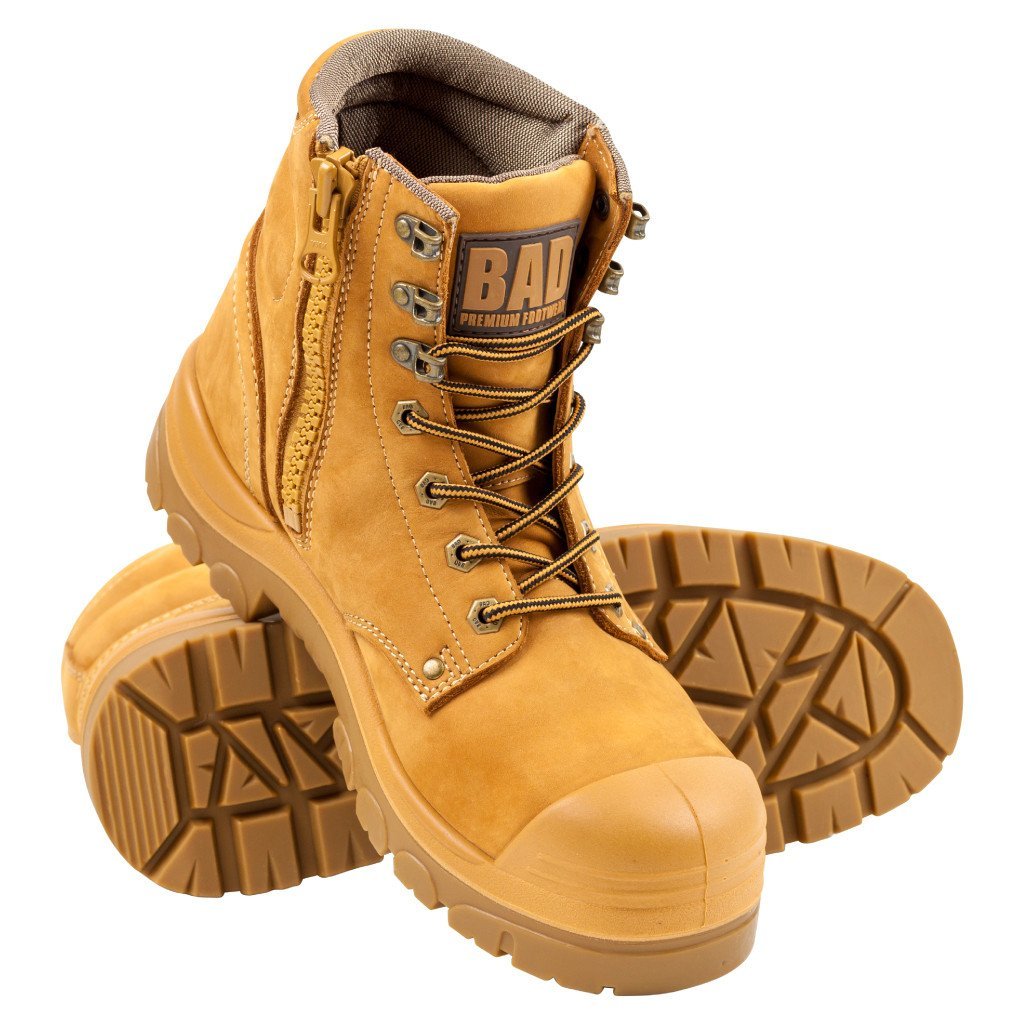 BAD STORM™ ZIP SIDE SAFETY WORK BOOTS STEEL TOE PROTECTION
