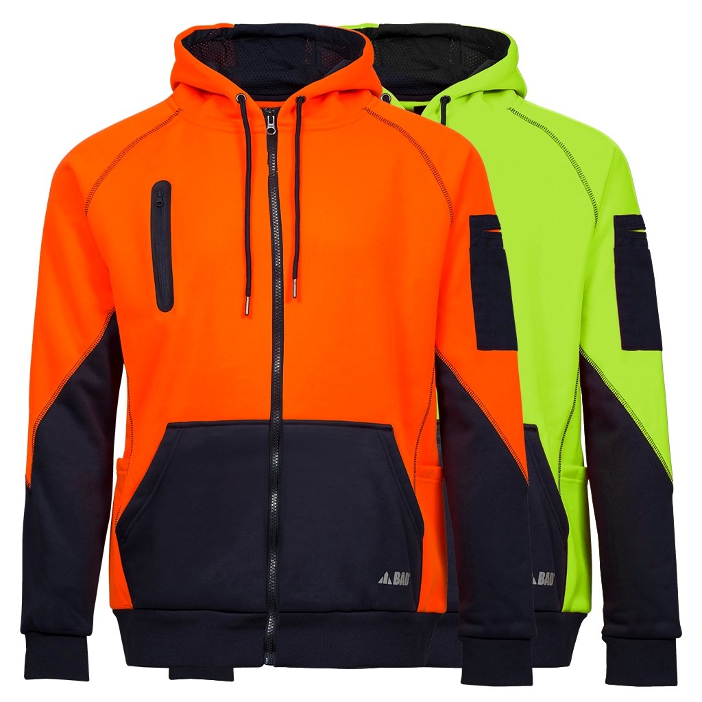WATERPROOF HI VIS FLEECE FULL ZIP HOODIE RAIN-DEFEND ™