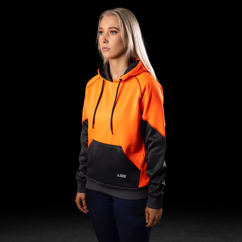 BAD WOMENS ESSENTIAL™ HI-VIS FLEECE HOODIE - Main Image